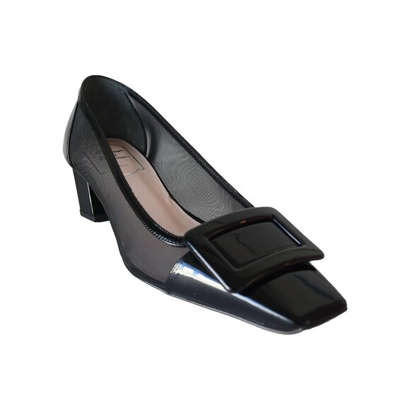Roger Vivier Belle Vivier Net Pumps Black - Picture 1 of 5